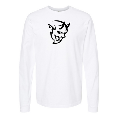 Men's Dodge Demon Logo Cotton Long Sleeve T-Shirt