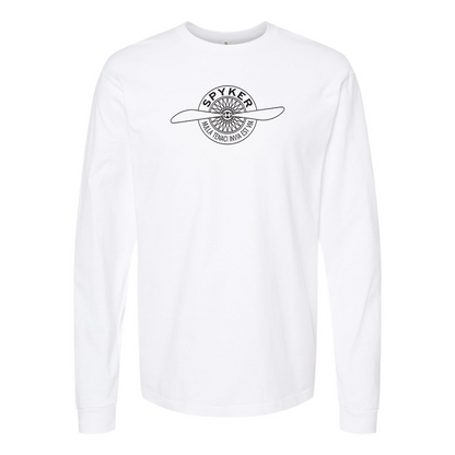 Men's Spyker Logo Cotton Long Sleeve T-Shirt
