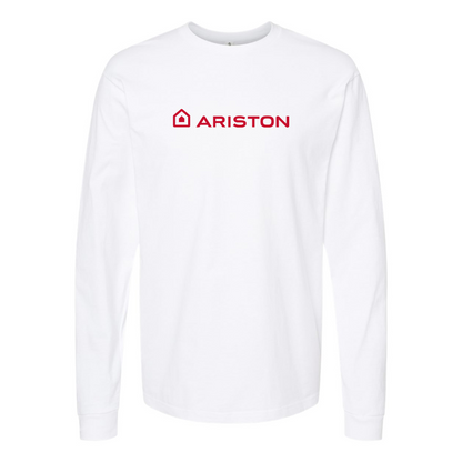 Men's Ariston Logo Cotton Long Sleeve T-Shirt
