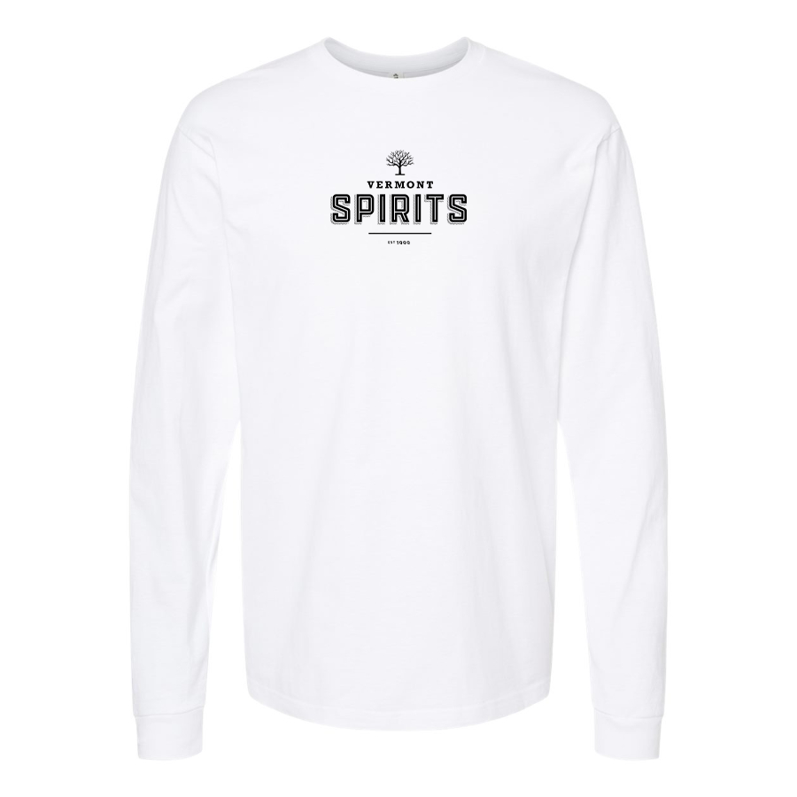 Men's Vermont Spirits Logo Cotton Long Sleeve T-Shirt