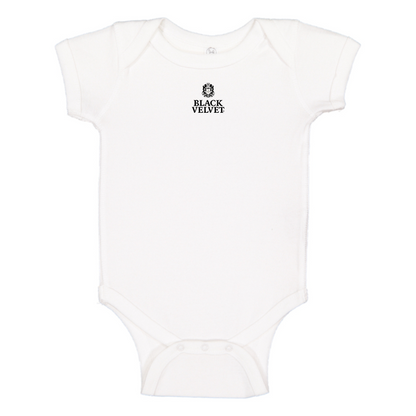 Black Velvet Logo Baby Onesie Romper