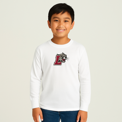 Youth Lafayette Leopards Logo Cotton Long Sleeve T-Shirt