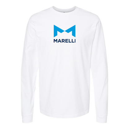 Men's Magneti-Marelli Logo Cotton Long Sleeve T-Shirt