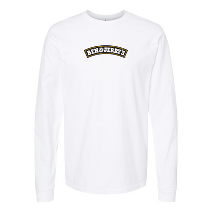 Men's Ben and Jerrys Logo Cotton Long Sleeve T-Shirt