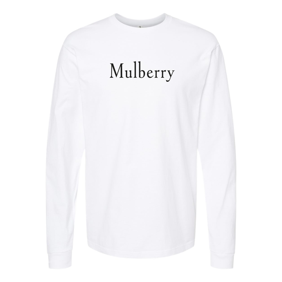 Men's Mulberry  Logo Cotton Long Sleeve T-Shirt