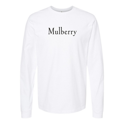 Men's Mulberry  Logo Cotton Long Sleeve T-Shirt