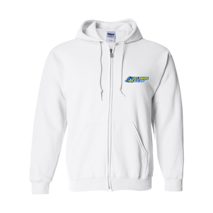 Men's  Delaware Blue Hens Gildan  Heavy Blend Full Zip Hooded Sweatshirt