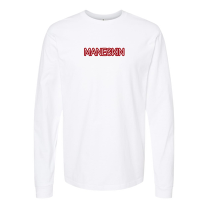 Youth Maneskin Red Neon Letter Logo Long sleeves