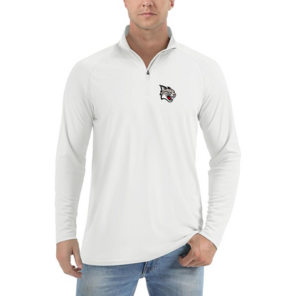 Men's  Davidson Wildcats Lightweight Quarter-Zip Athletic Shirt Long Sleeve Performance Wear