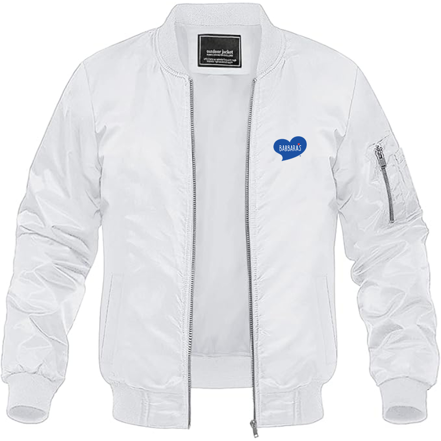 Men's Barbaras Logo Lightweight Bomber Jacket Windbreaker Softshell Varsity Jacket Coat