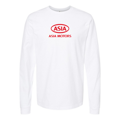 Men's Asia Motors Logo Cotton Long Sleeve T-Shirt