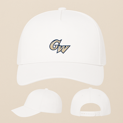 George Washington Colonials Logo Five Panel Twill Snapback Cap
