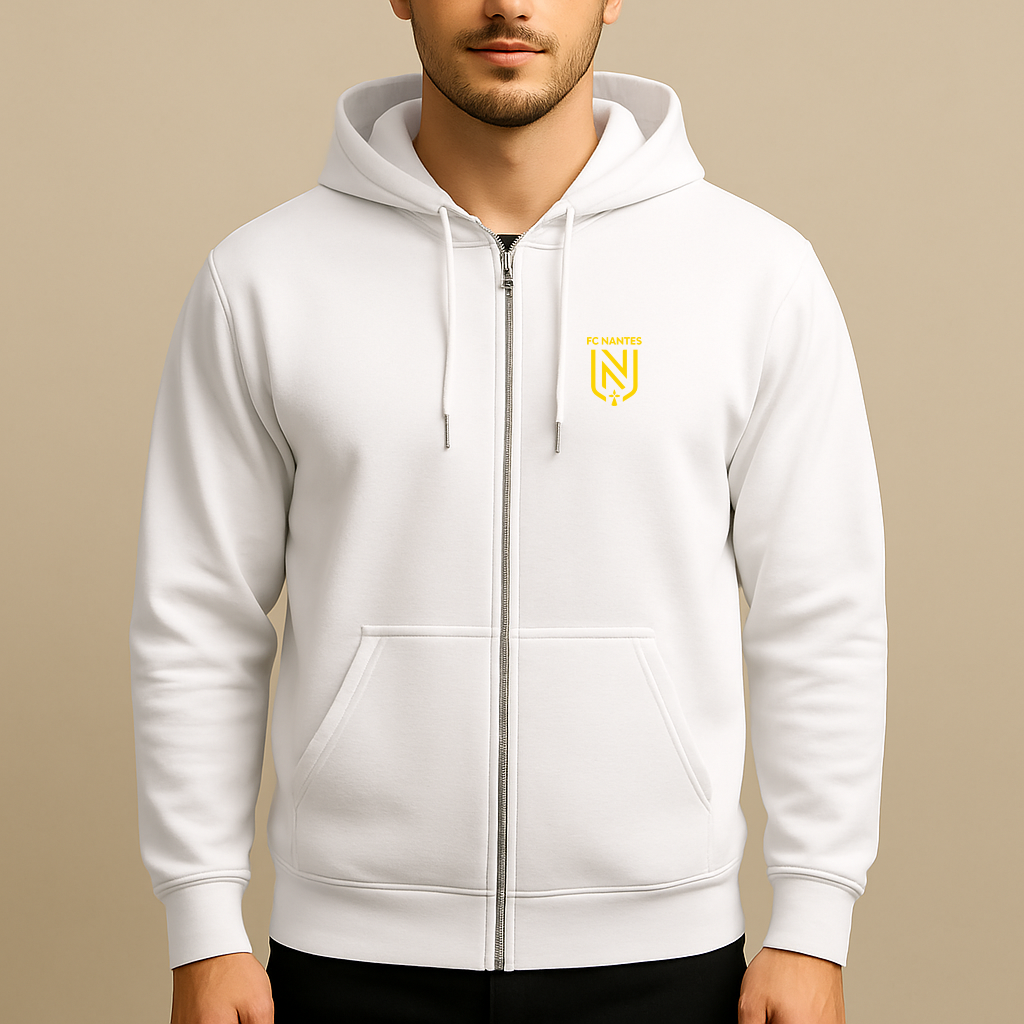 Men's FC Nantes Soccer Logo Zipper Hoodie