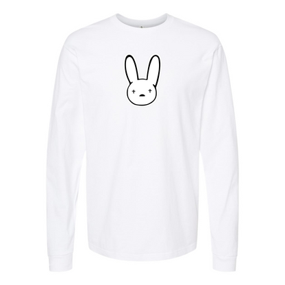Men's Bad Bunny Logo Cotton Long Sleeve T-Shirt
