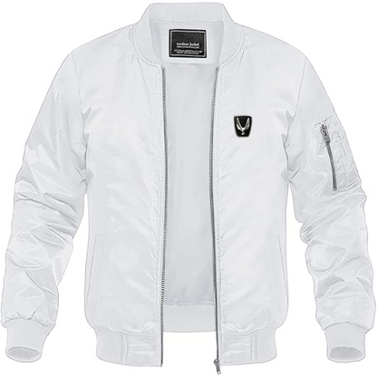 Men's Equus Logo Lightweight Bomber Jacket Windbreaker Softshell Varsity Jacket Coat
