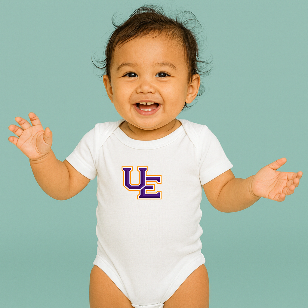 Evansville Purple Aces Logo Baby Romper Onesie