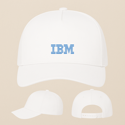 IBM Logo Five Panel Twill Snapback Cap