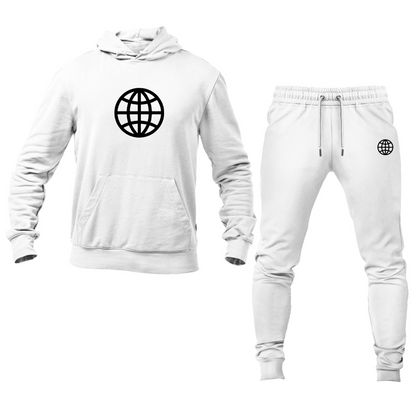Men's Internet Globe  Hoodie Joggers Set