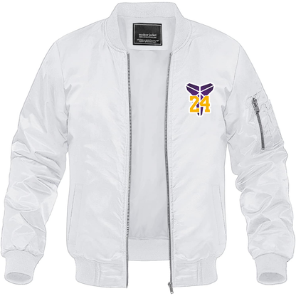 Men's Kobe Bryant Mamba 24 Lightweight Bomber Jacket - White