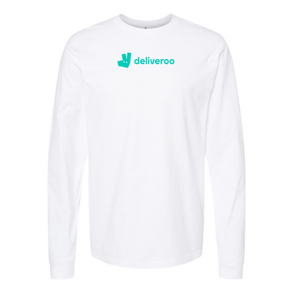 Men's Deliveroo Logo  Cotton Long Sleeve T-Shirt