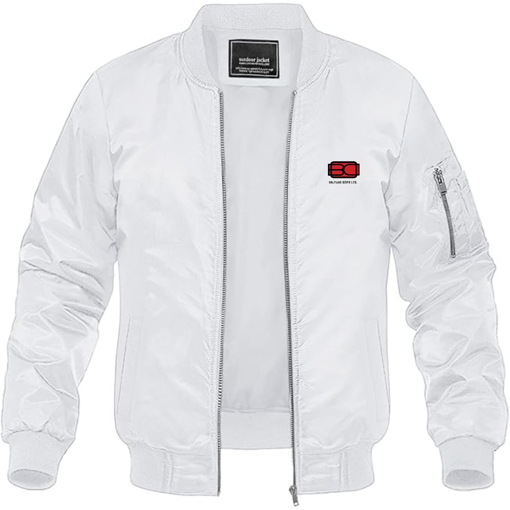Men's Baltijas Dzips Logo Lightweight Bomber Jacket Windbreaker Softshell Varsity Jacket Coat
