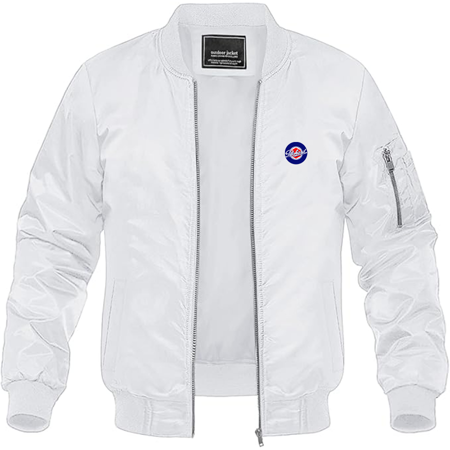 Men's Packard Logo Lightweight Bomber Jacket Windbreaker Softshell Varsity Jacket Coat