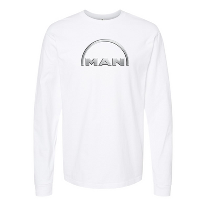 Men's MAN Logo Cotton Long Sleeve T-Shirt