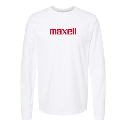 Men's Maxell Logo Cotton Long Sleeve T-Shirt