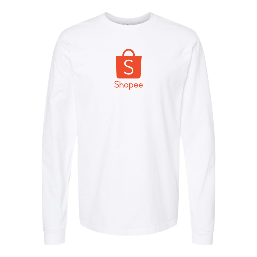Men's Shopee Logo Cotton Long Sleeve T-Shirt