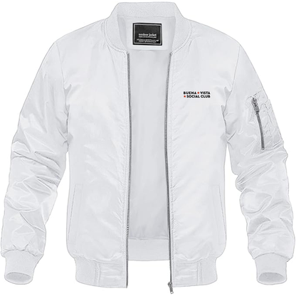 Men's Buena Vista Social Club Logo Lightweight Bomber Jacket Windbreaker Softshell Varsity Jacket Coat