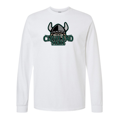 Men's  Cleveland State Vikings Gildan Heavy Cotton Long Sleeve T-Shirt