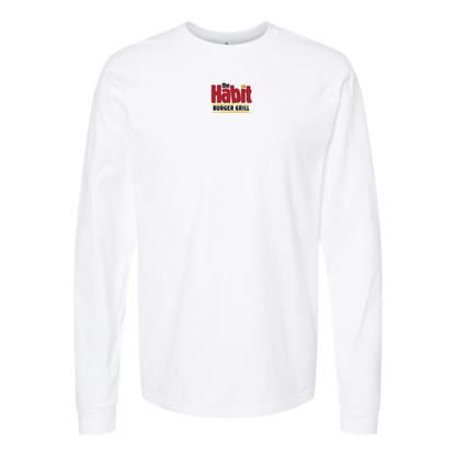 Men's The Habit Burger Grill Logo Long Sleeve T-Shirt