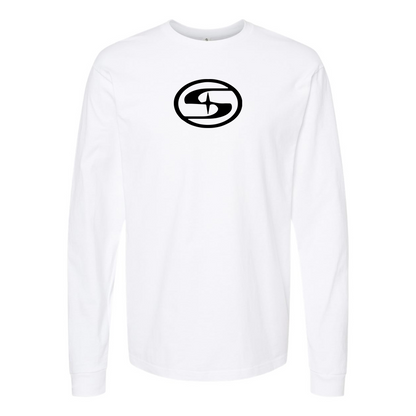Men's Suda Electric Logo Cotton Long Sleeve T-Shirt