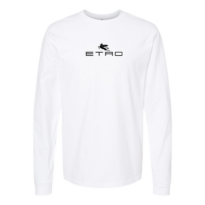 Youth Etro Logo Cotton Long Sleeve T-Shirt