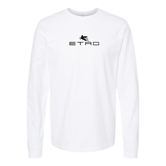 Youth Etro Logo Cotton Long Sleeve T-Shirt