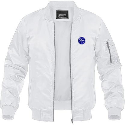 Men's Matra Sports Logo Lightweight Bomber Jacket Windbreaker Softshell Varsity Jacket Coat