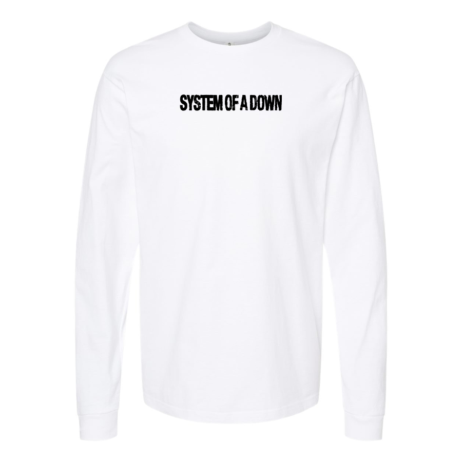 Men's  System Of A Down Logo Cotton Long Sleeve T-Shirt