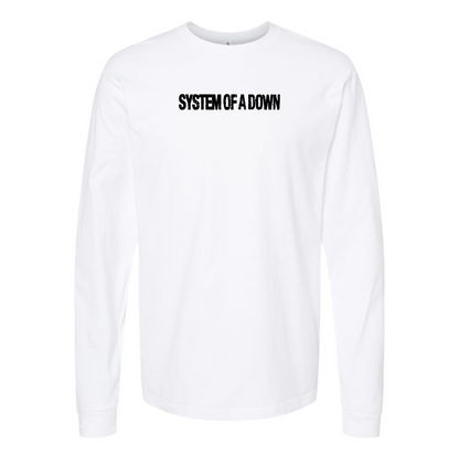 Men's  System Of A Down Logo Cotton Long Sleeve T-Shirt