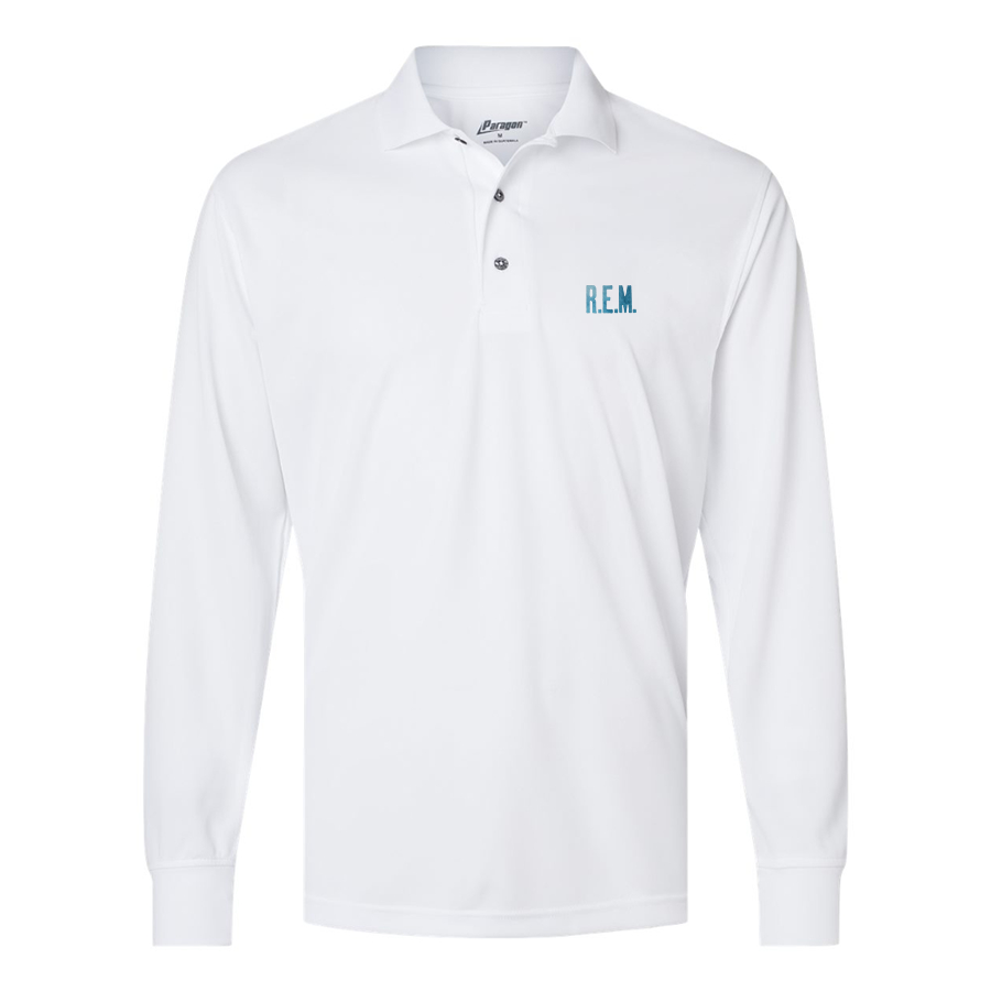 Men's  R.E.M. Blue  Paragon Prescott Long Sleeve Polo