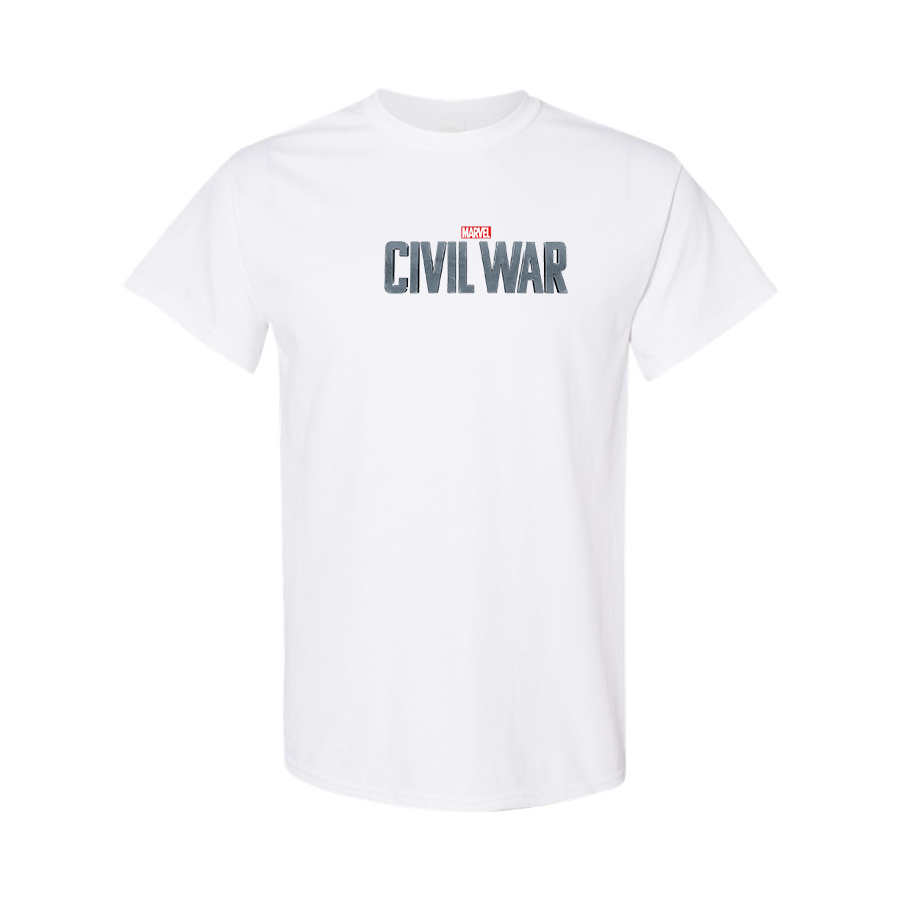 Men's Marvel Civil War  Logo Cotton T-Shirt