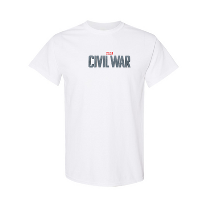 Men's Marvel Civil War  Logo Cotton T-Shirt