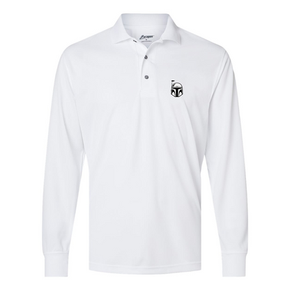 Men's Star Wars Boba Fett Helmet  Paragon Prescott Long Sleeve Polo