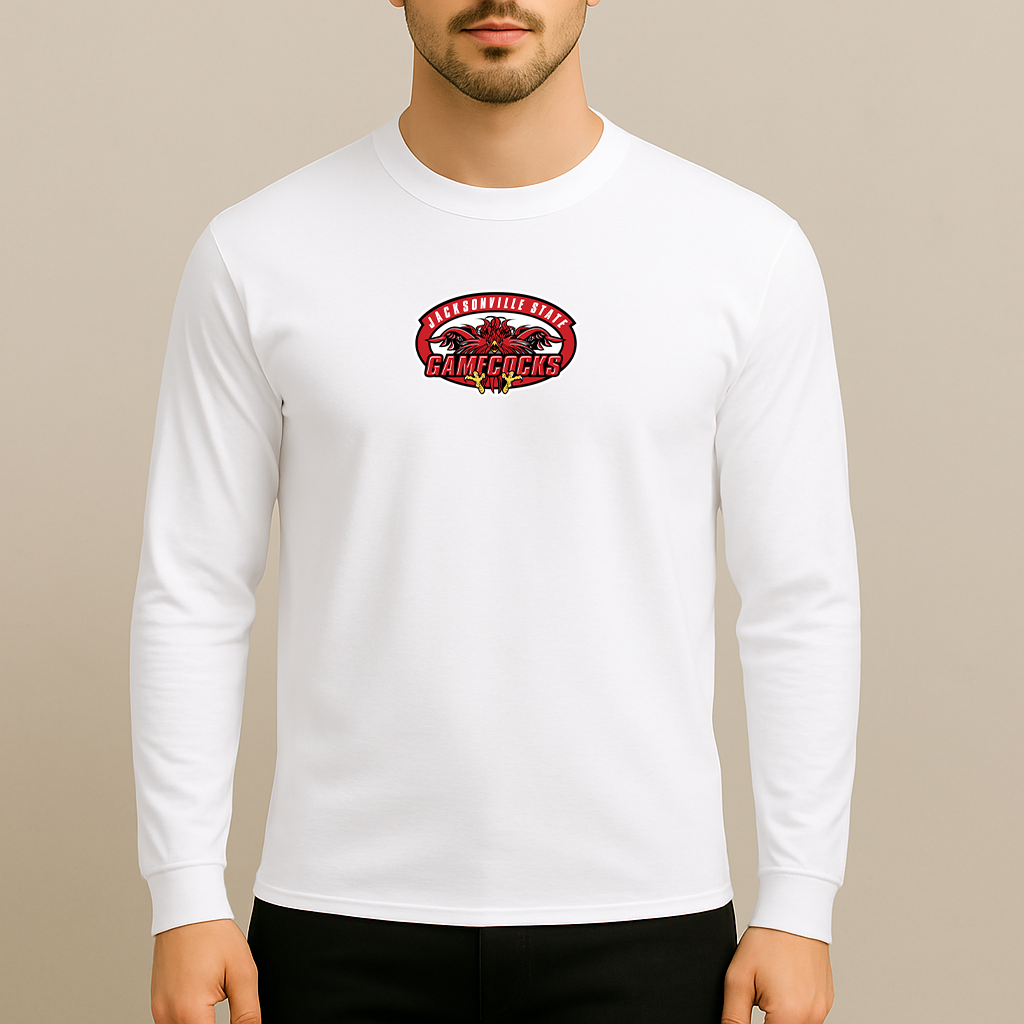 Men's Jacksonville State Gamecocks Logo Long Sleeve T-Shirt