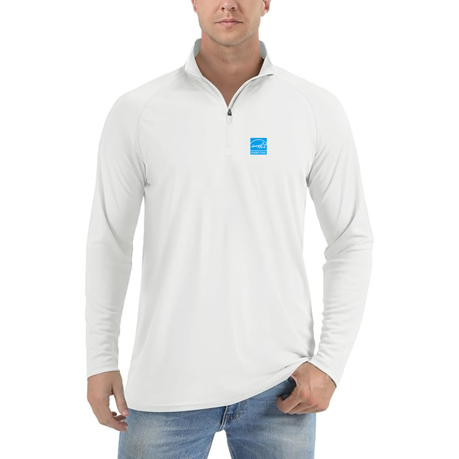 Men's Energy Star Logo Lightweight Quarter-Zip Athletic Shirt Long Sleeve Performance Wear