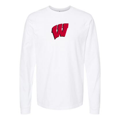 Men's Wisconsin Badgers Logo Cotton Long Sleeve T-Shirt