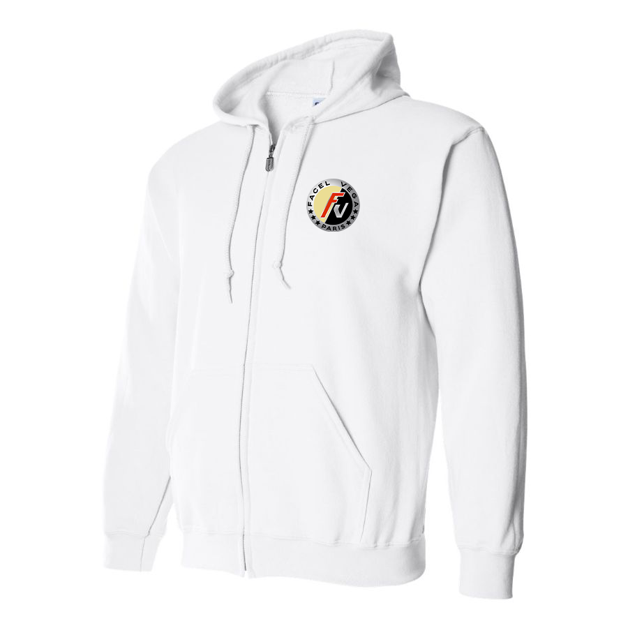 Men's Facel Vega Logo Zipper Hoodie