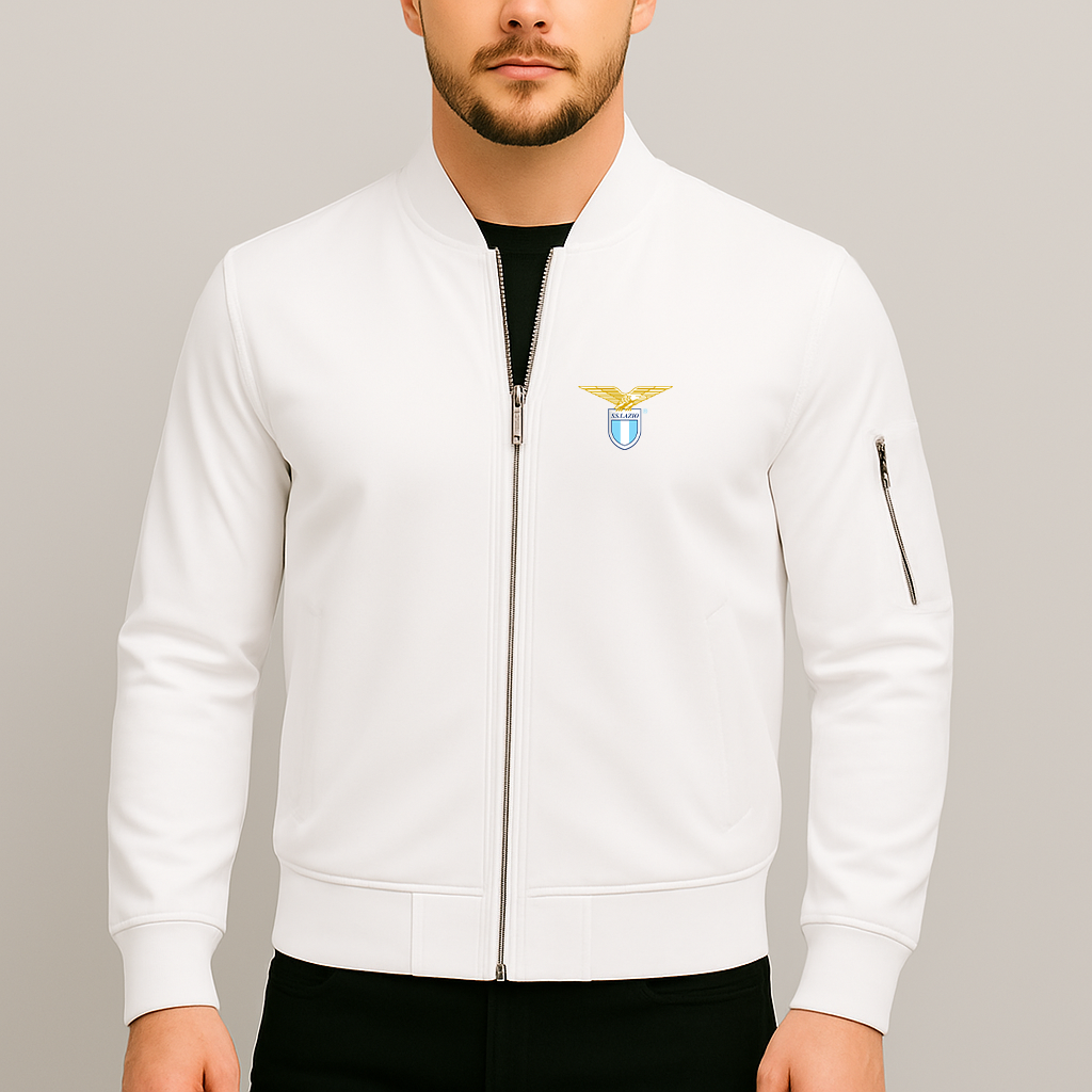 Men's Lazio FC Lightweight Bomber Jacket - White