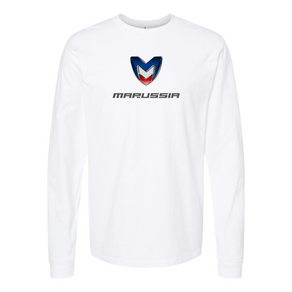 Men's Marussia Motors Logo Cotton Long Sleeve T-Shirt