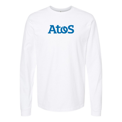 Men's Atos Logo Cotton Long Sleeve T-Shirt