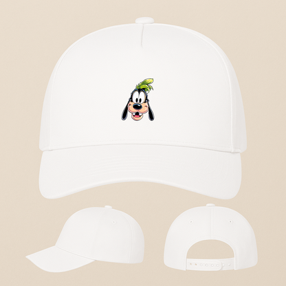 George Goofy Disney Smiley Face Five Panel Twill Snapback Cap